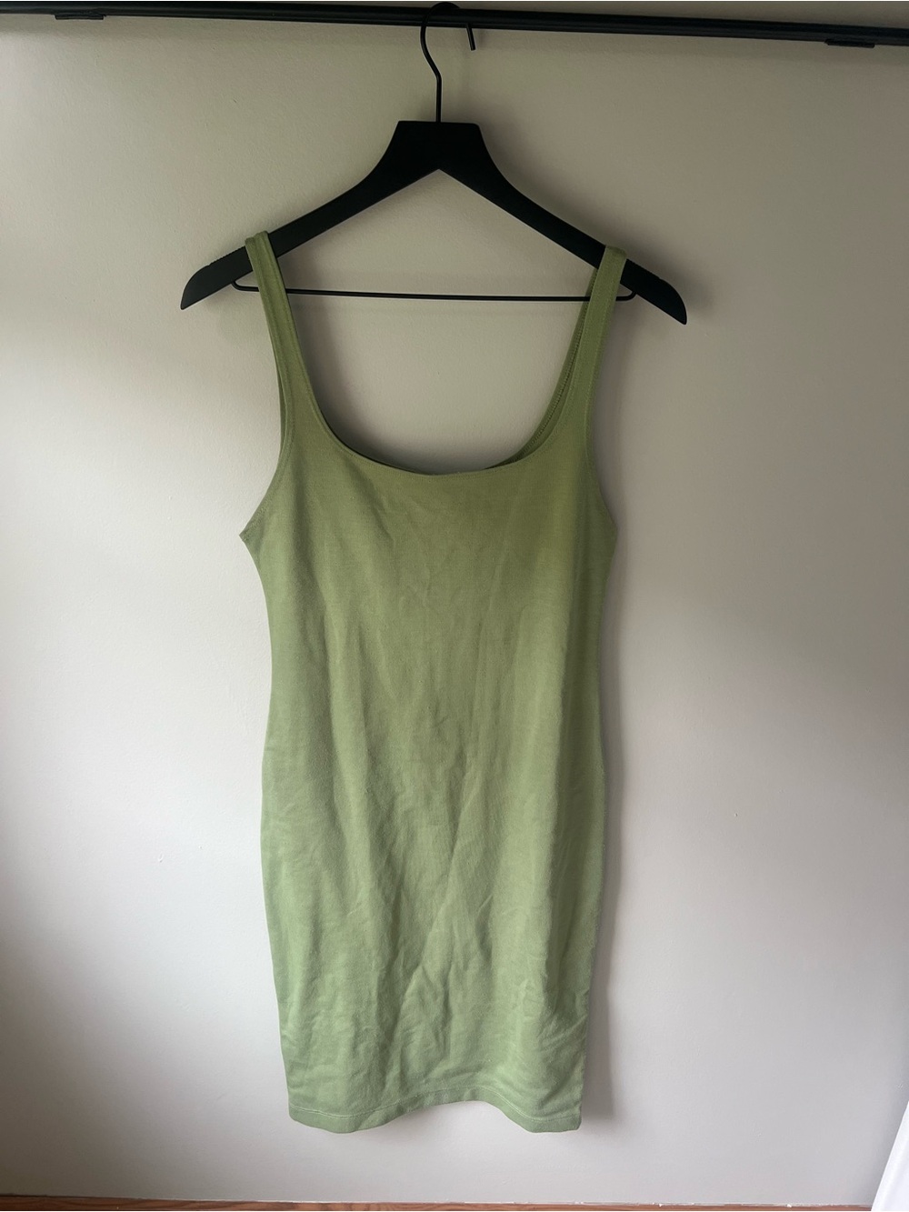 Zara Olive Green Sleeveless Bodycon Dress